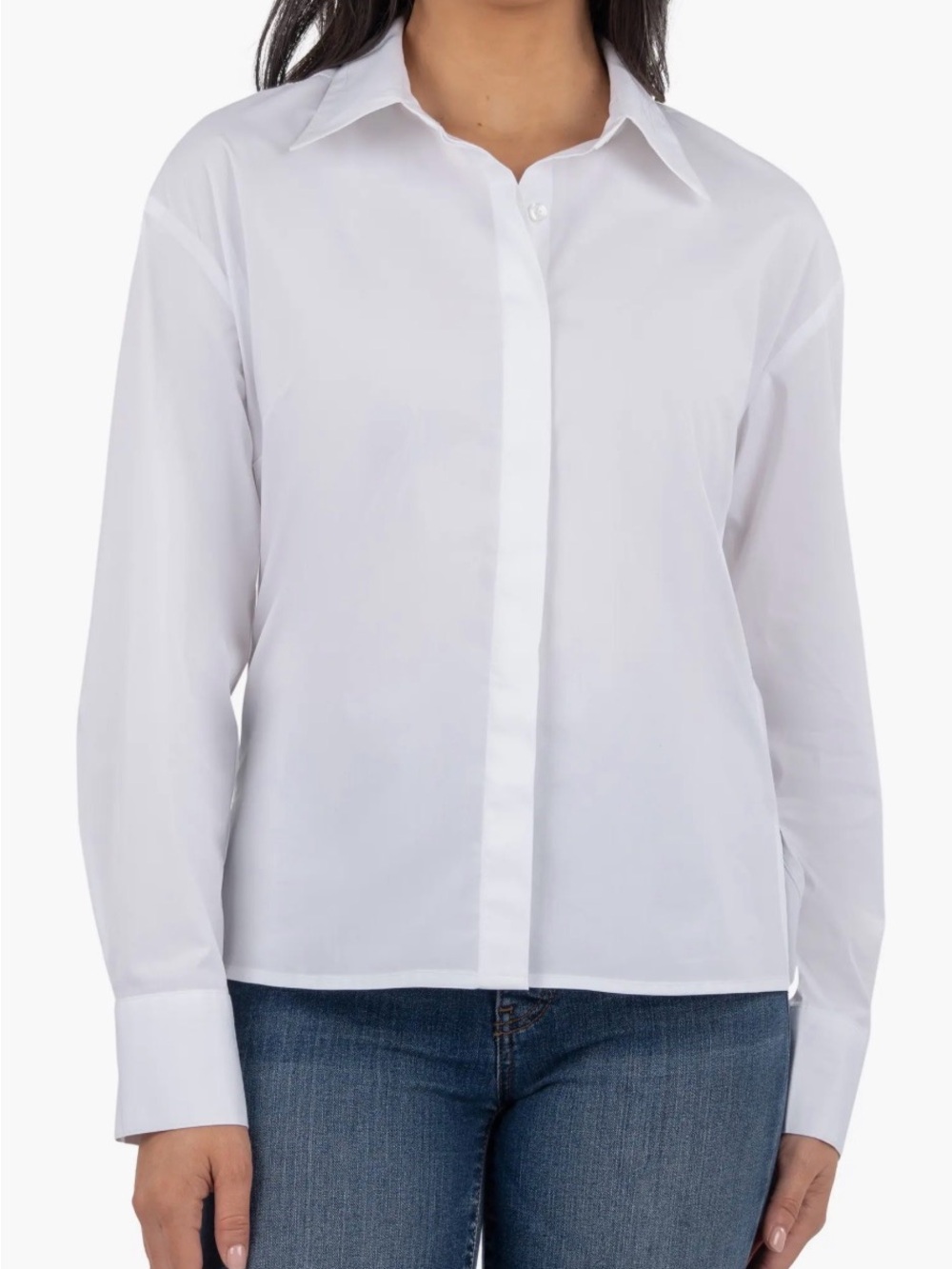 Kut from the Kloth  Alara White Classic Button-Down Shirt